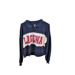 Wild Fable Laguna Cropped Sweatshirt Womens Size L  Long Sleeve Collared